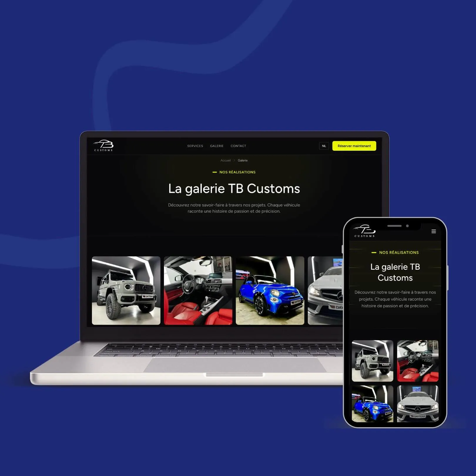 Page services TB Customs détaillée