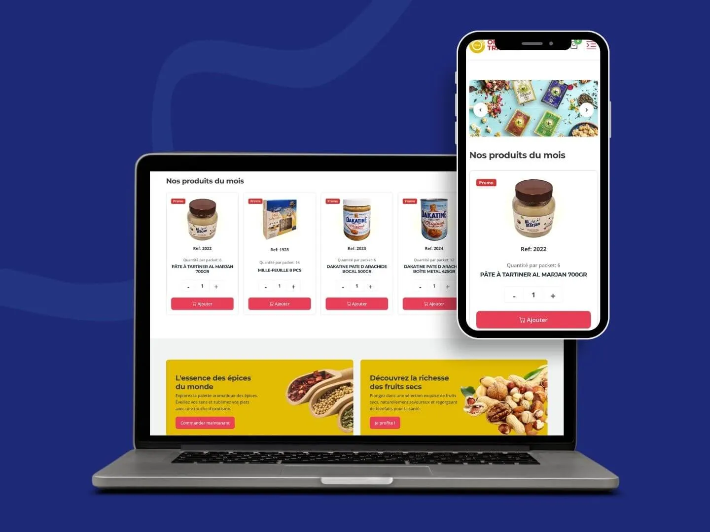 Aperçu du site OMA Trading après refonte par Pushweb.